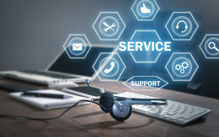 Concept of Support Service. Internet. Business. Technology